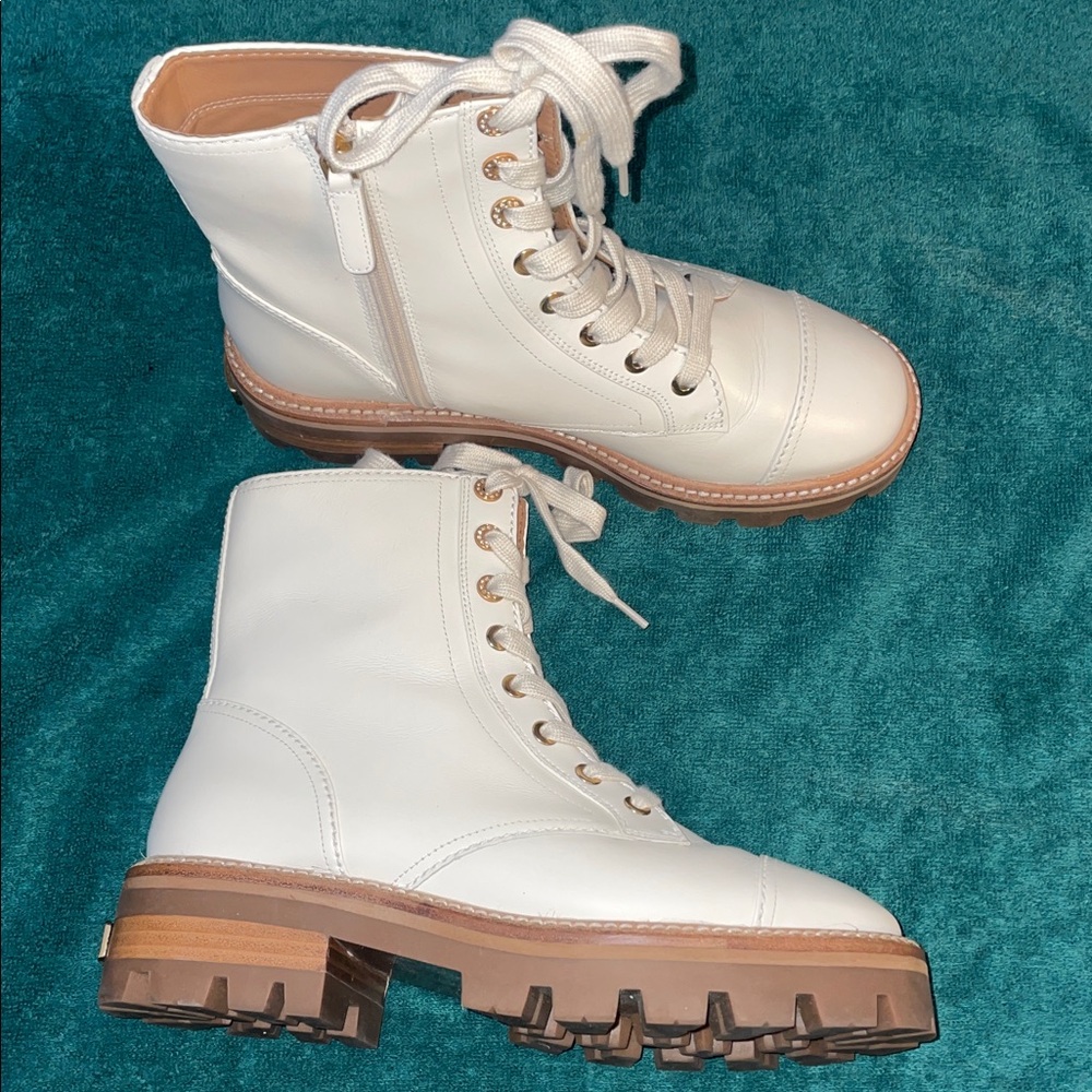Kate Spade Merritt Lug leather Combat Boots NWOT